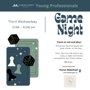 Young Professionals Game night flyer