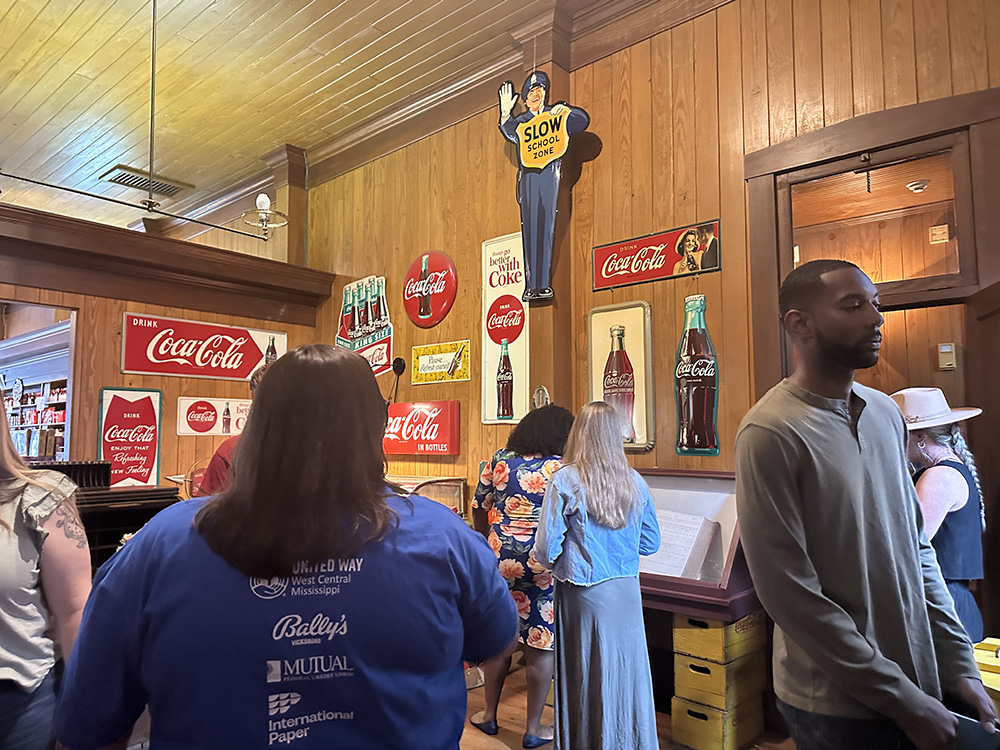 people visiting at store